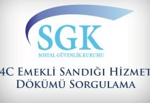 4C Emekli Sandığı Hizmet Dökümü Sorgulama